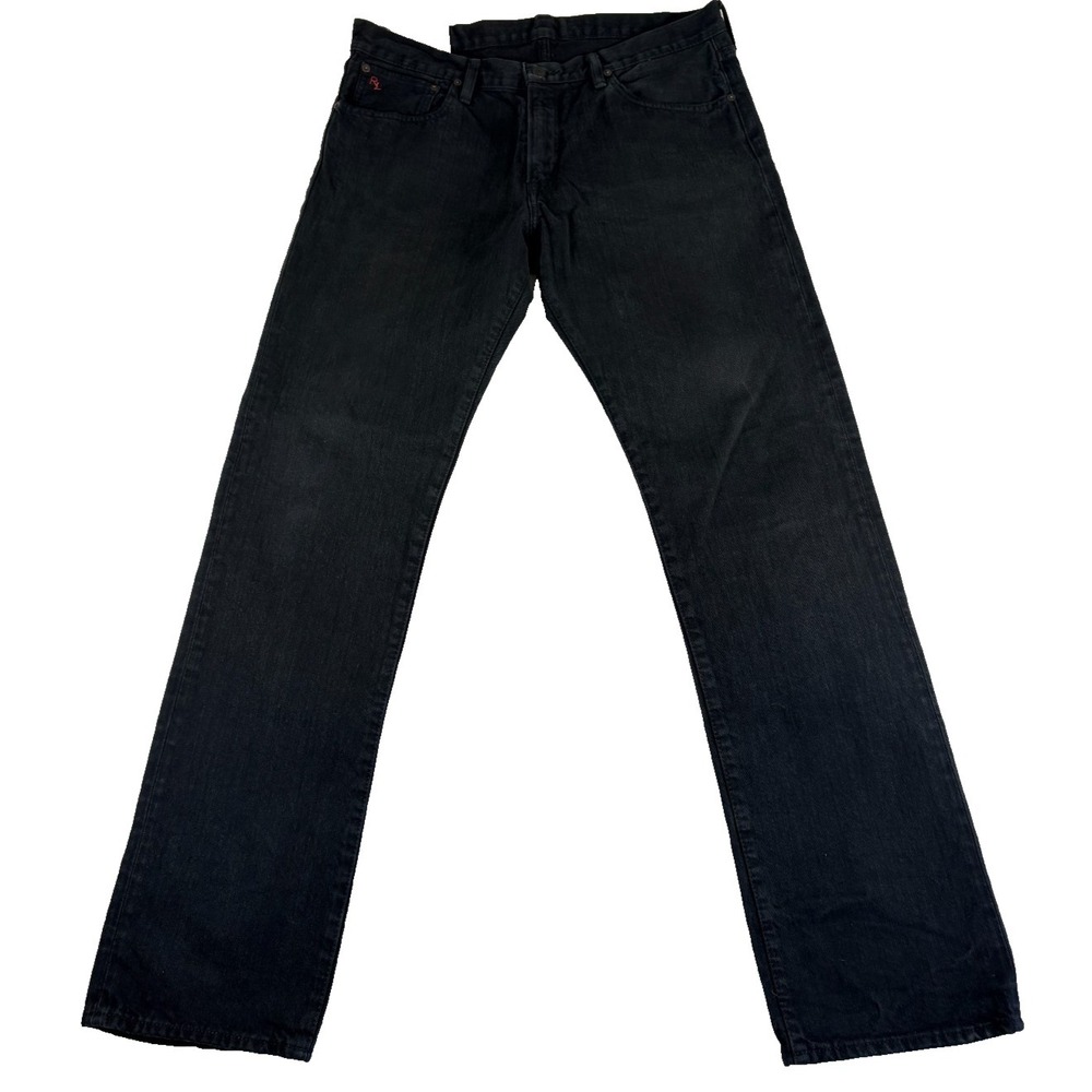 Polo Ralph Lauren Jeans Mens 34x34 (38x34)‎ Black Denim Regular Fit Straight Leg